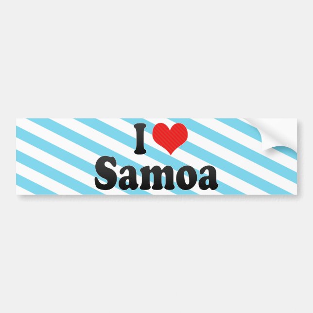 Pegatina Para Coche Amo Samoa (Frente)