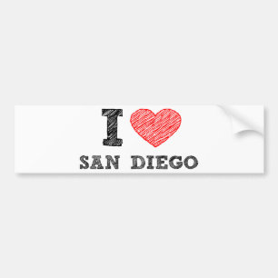 Pegatina Para Coche Amo San Diego