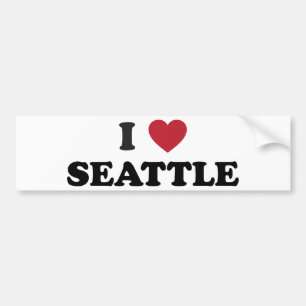 Pegatina Para Coche Amo Seattle Washington