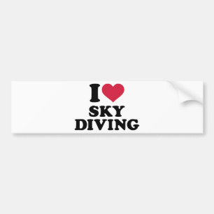 Pegatina Para Coche Amo Skydiving