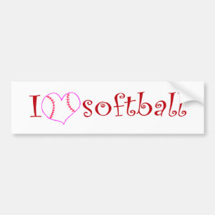 Pegatina Para Coche Amo softball