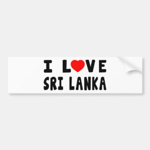 Pegatina Para Coche Amo Sri Lanka