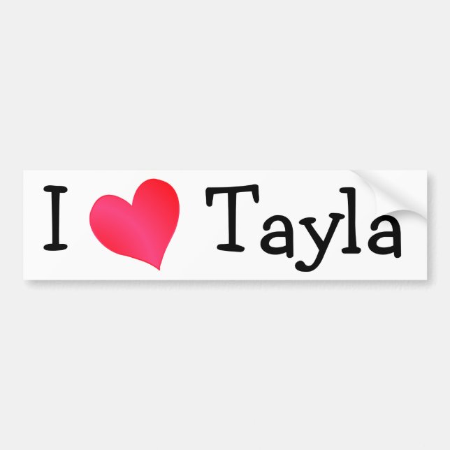 Pegatina Para Coche Amo Tayla (Frente)