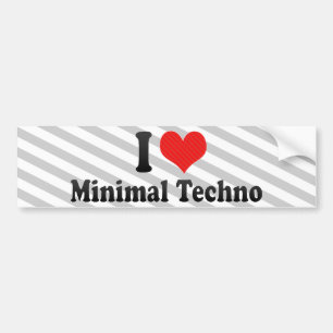 Pegatina Para Coche Amo Techno mínimo