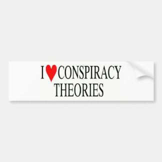 Pegatina Para Coche Amo teorías de conspiración