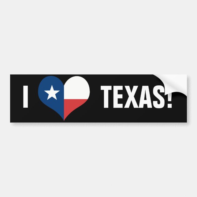 Pegatina Para Coche Amo Texas (Frente)