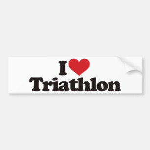 Pegatina Para Coche Amo Triathlon