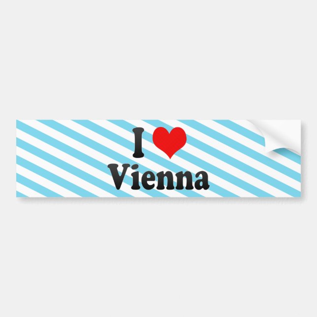 Pegatina Para Coche Amo Viena, Austria (Frente)