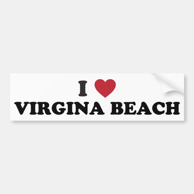 Pegatina Para Coche Amo Virginia Beach Virginia (Frente)