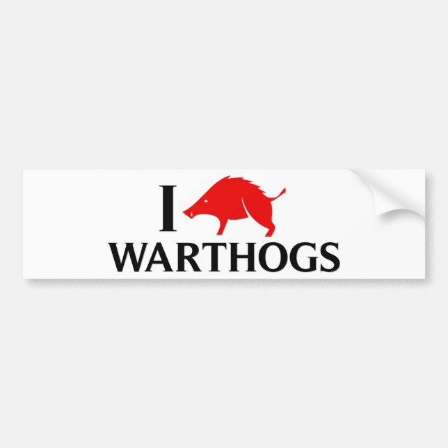 Pegatina Para Coche Amo Warthogs (Frente)