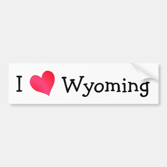 Pegatina Para Coche Amo Wyoming (Frente)