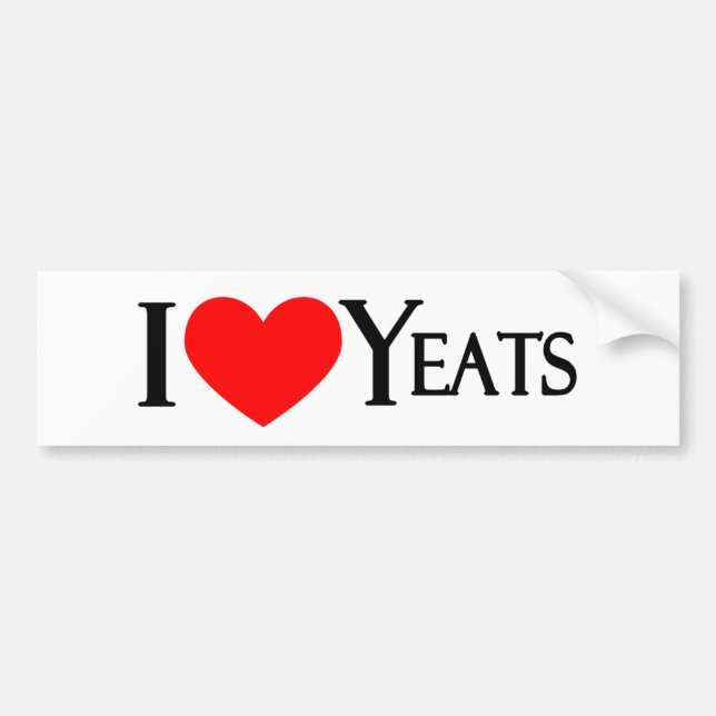 Pegatina Para Coche Amo Yeats (Frente)