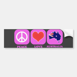 Pegatina Para Coche Amor Australia de la paz