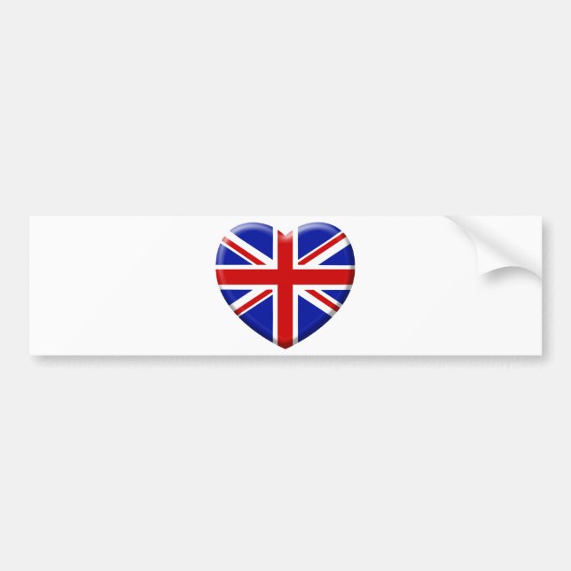 Pegatina Para Coche amor bandera Inglaterra (Frente)