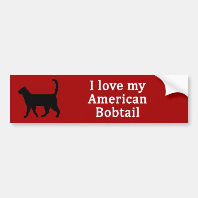 Pegatina Para Coche Amor Bobtail americano (Frente)