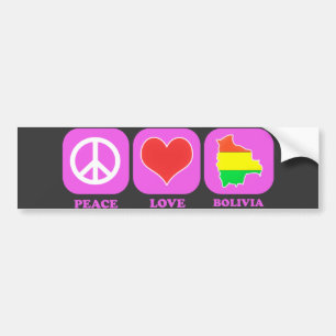 Pegatina Para Coche Amor Bolivia de la paz