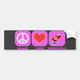 Pegatina Para Coche Amor Corea del Norte de la paz