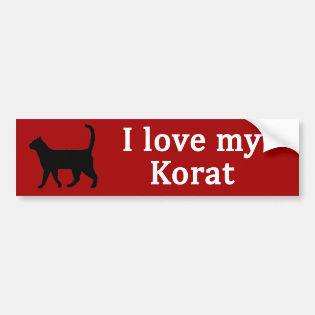 Pegatina Para Coche Amor de Korat (Frente)