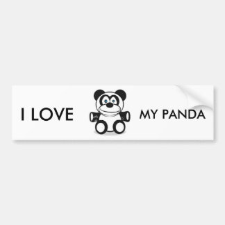 PEGATINA PARA COCHE AMOR DE LA PANDA