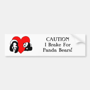 Pegatina Para Coche Amor de la panda