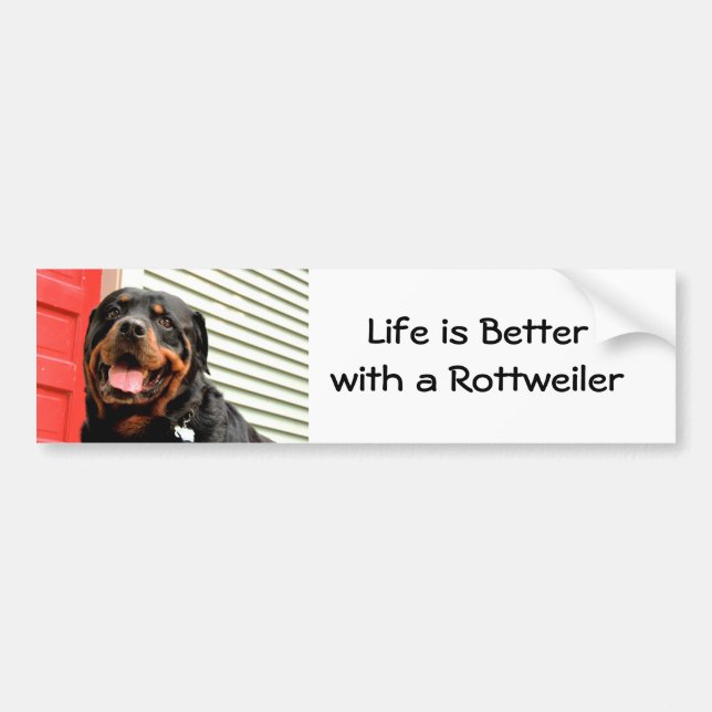 Pegatina Para Coche Amor de Rottweiler (Frente)