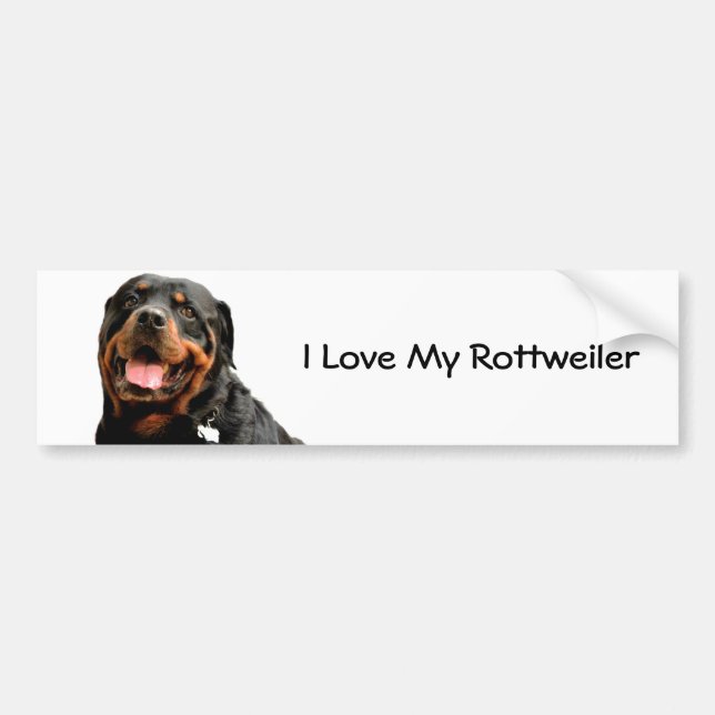 Pegatina Para Coche Amor de Rottweiler (Frente)