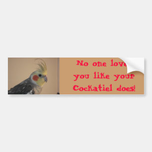 Pegatina Para Coche Amor del Cockatiel