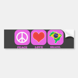 Pegatina Para Coche Amor el Brasil de la paz