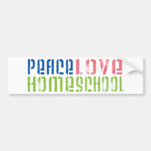Pegatina Para Coche Amor Homeschool de la paz