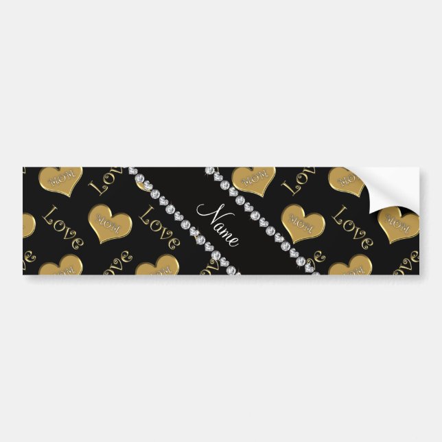 Pegatina Para Coche Amor negro conocido personalizado de la mamá de (Frente)