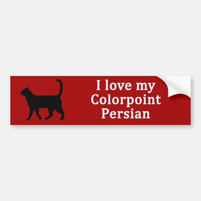 Pegatina Para Coche Amor Persa de Colorpoint (Frente)