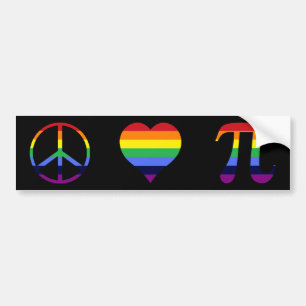 Pegatina Para Coche amor pi de la paz del arco iris