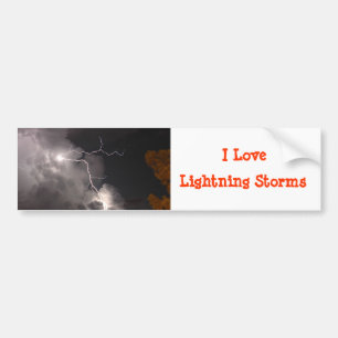 Pegatina Para Coche Amor Relámpago Storms Bumper Sticker
