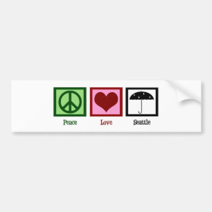 Pegatina Para Coche Amor Seattle de la paz