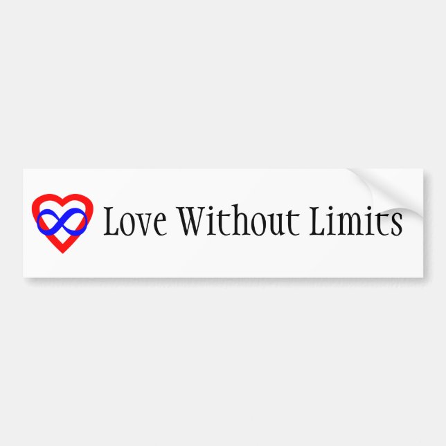 Pegatina Para Coche Amor sin límites (Frente)