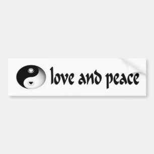 Pegatina Para Coche Amor y Paz