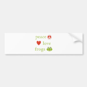 Pegatina Para Coche Amor y ranas de la paz