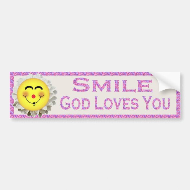Pegatina Para Coche Amores de dios de la sonrisa usted (Frente)