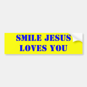 PEGATINA PARA COCHE AMORES DE JESÚS DE LA SONRISA USTED