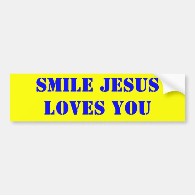 PEGATINA PARA COCHE AMORES DE JESÚS DE LA SONRISA USTED (Frente)