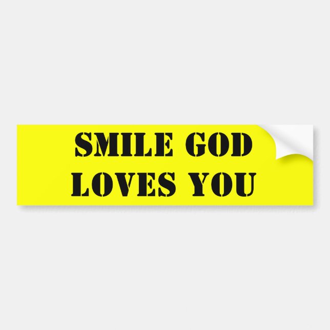 PEGATINA PARA COCHE AMORES DE JESÚS DE LA SONRISA USTED (Frente)