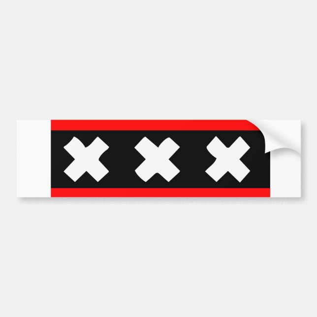 Pegatina Para Coche Amsterdam flag (Frente)