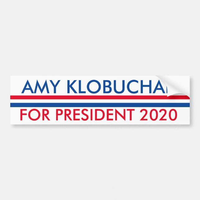 Pegatina Para Coche Amy Klobuchar para el presidente 2020 (Frente)
