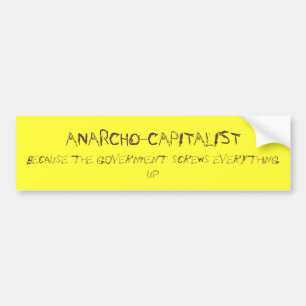 Pegatina Para Coche anarcho-capitalista