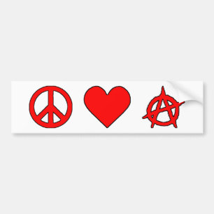 Pegatina Para Coche Anarquía del amor de la paz