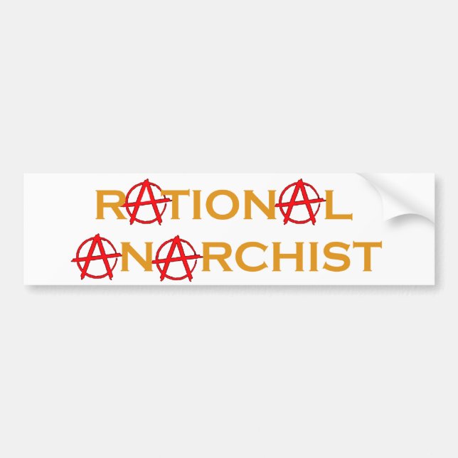 Pegatina Para Coche Anarquista racional (Frente)
