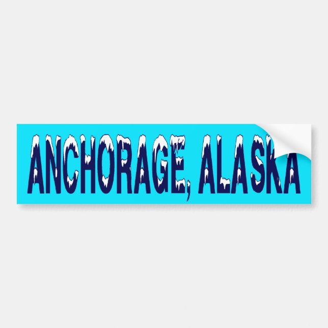 PEGATINA PARA COCHE ANCHORAGE ALASKA (Frente)