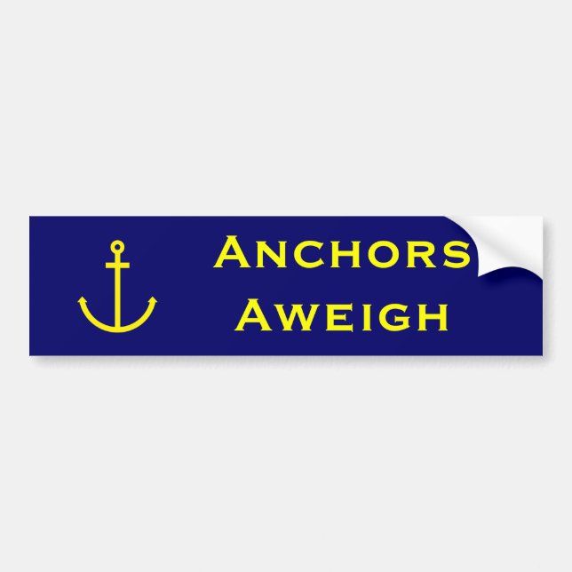 Pegatina Para Coche Anchors Aweigh (Frente)