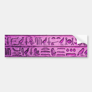 Pegatina Para Coche Ancient Egyptian Hieroglyphs Purple