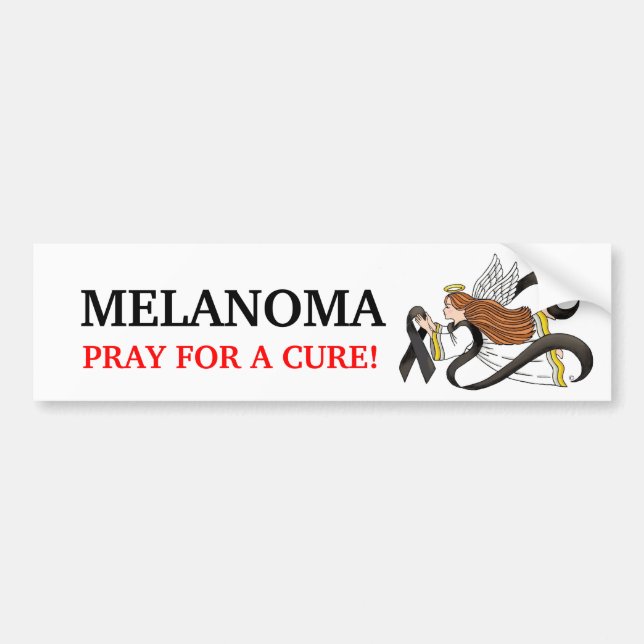 Pegatina Para Coche Ángel de la conciencia del melanoma de la "cinta (Frente)